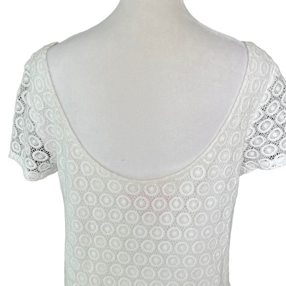 Lilly Pulitzer x Target - White Eyelet Crop Top Blouse Sz M - Picture 5 of 8